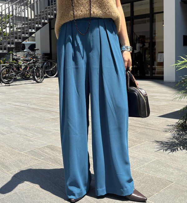  「【累計販売数3万枚突破/22色４サイズ展開！】タックワイドパンツ」|チノ|