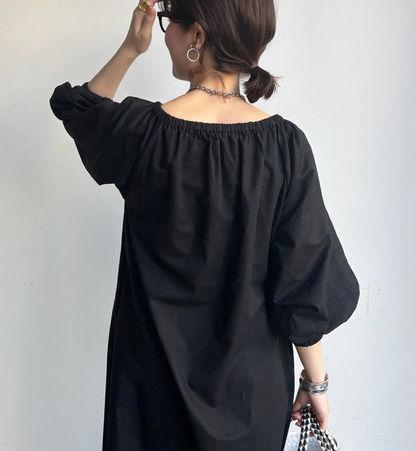  「コットンリネンオフショルワンピース」|ワンピース|