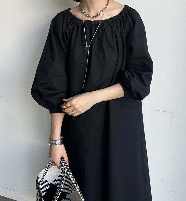  「コットンリネンオフショルワンピース」|ワンピース|