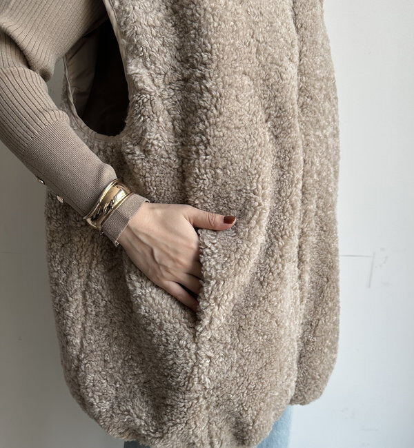  「【WEB限定】ツイル&times;ボアリバーシブルベスト 」|ベスト・ジレ|