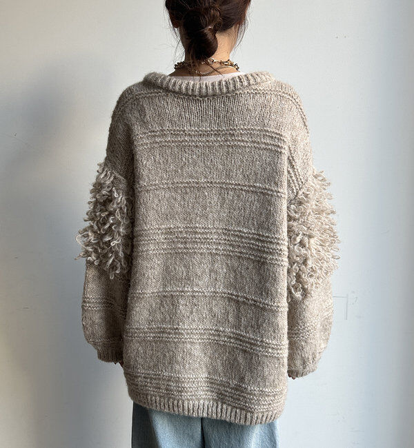  「【WEB限定】フリンジオーバーカーディガン」|カーディガン|