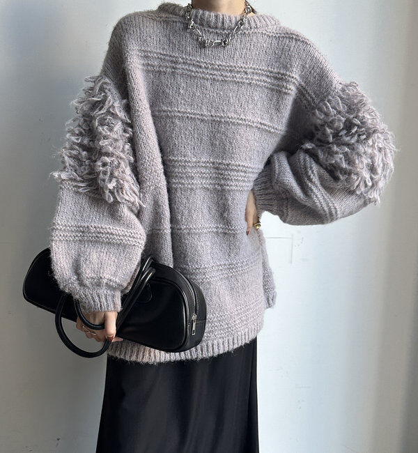  「【WEB限定】フリンジオーバーカーディガン」|カーディガン|