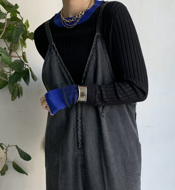  「【WEB限定】配色シアーレイヤードスリーブプルオーバー」|ニット・セーター|