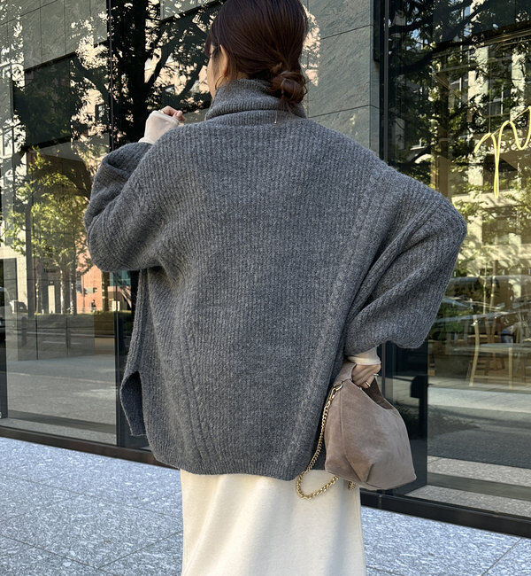  「【WEB限定】ケーブルタートルニット」|ニット・セーター|