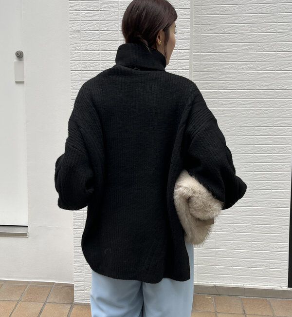  「【WEB限定】ケーブルタートルニット」|ニット・セーター|