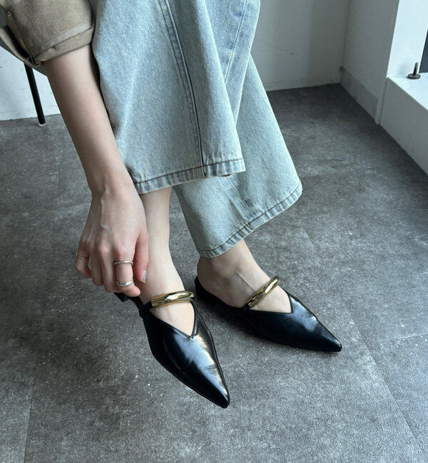  「GOLDモチーフミュール」|サンダル|