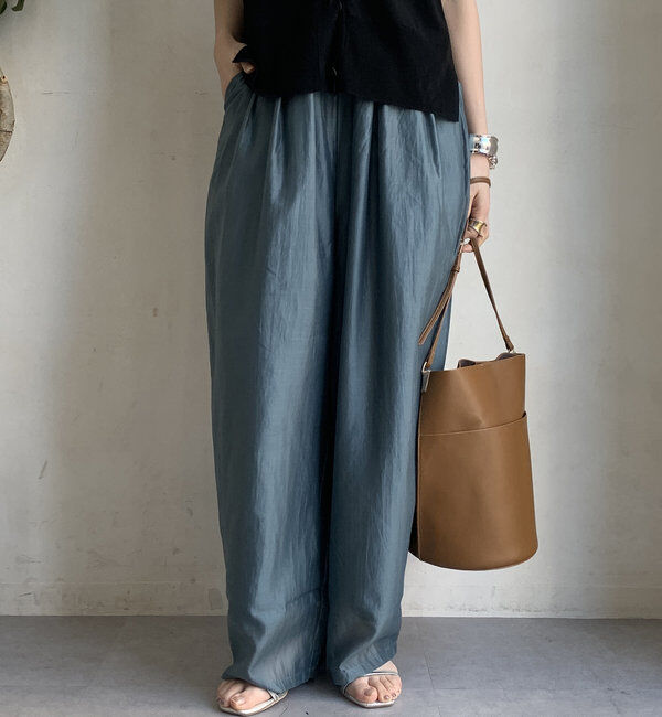  「【WEB限定】シアーリヨセルスリータックパンツ」|チノ|