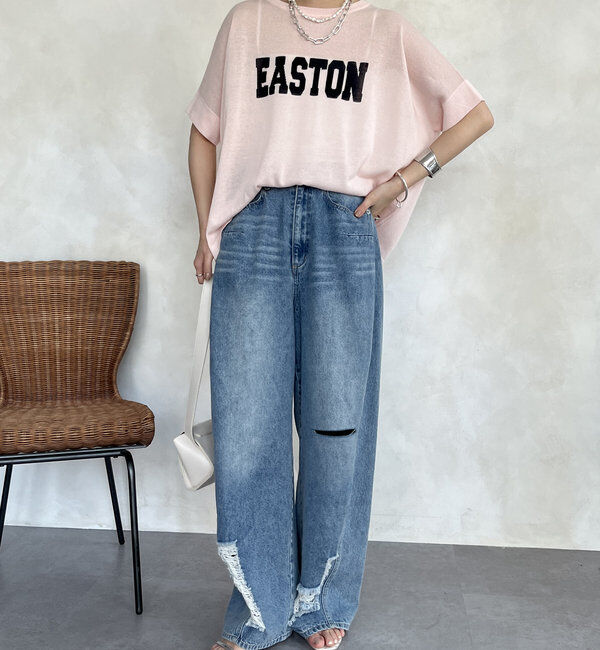  「前後2WAYシアーインターシャEASTONロゴニット」|ニット・セーター|