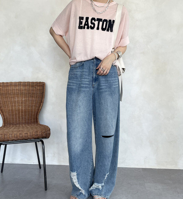  「前後2WAYシアーインターシャEASTONロゴニット」|ニット・セーター|