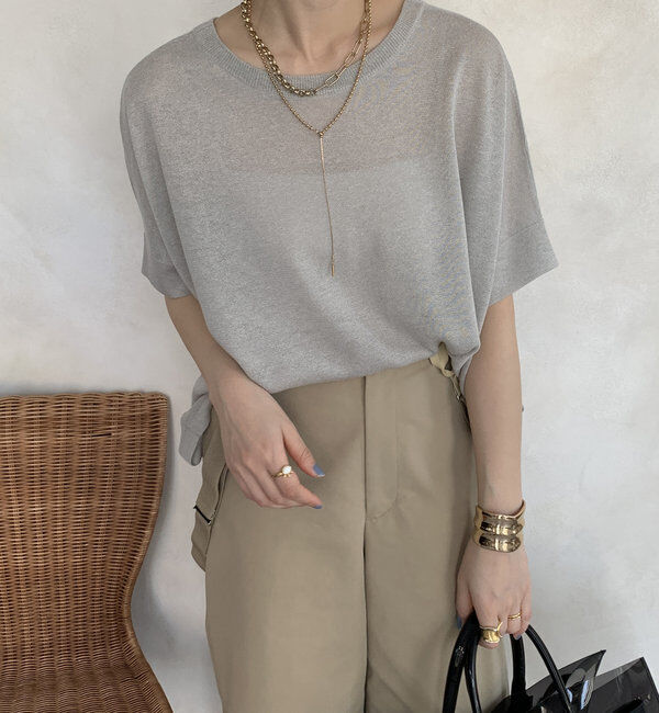  「前後2WAYシアーインターシャEASTONロゴニット」|ニット・セーター|