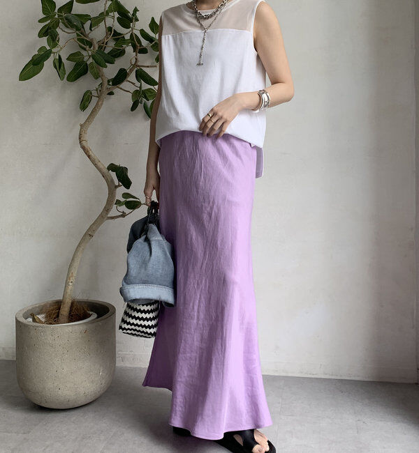  「チュール切替タンク」|Tシャツ・カットソー|