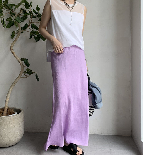  「チュール切替タンク」|Tシャツ・カットソー|