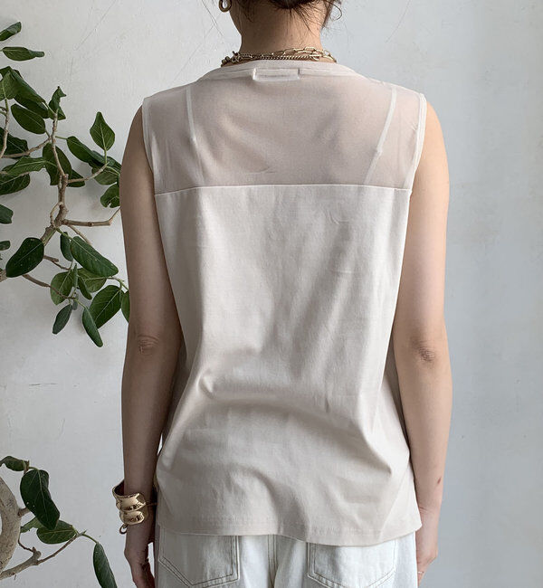  「チュール切替タンク」|Tシャツ・カットソー|