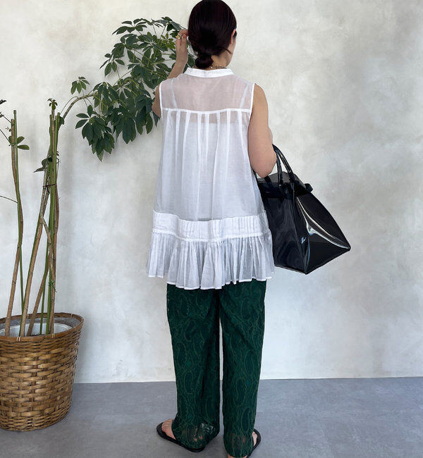  「プリーツ切替タンクブラウス」|シャツ・ブラウス|