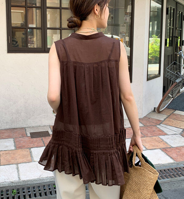  「プリーツ切替タンクブラウス」|シャツ・ブラウス|