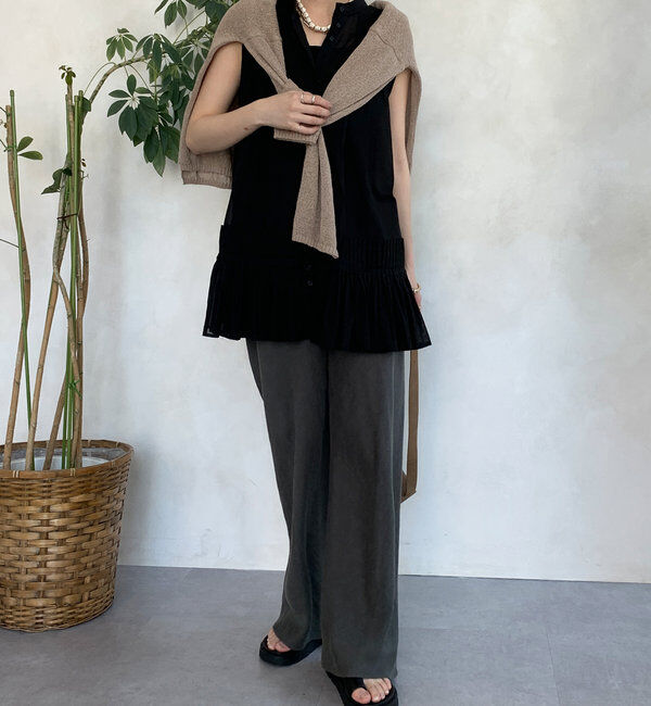  「プリーツ切替タンクブラウス」|シャツ・ブラウス|