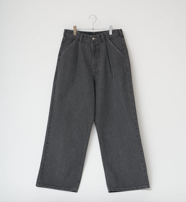  「【WHIMSIC/2サイズ展開】タックワイドデニムパンツ」|デニム|