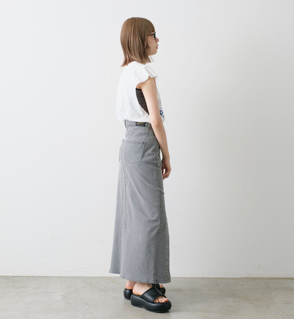  「【WHIMSIC/新色追加】ロゴプリントスリーブレスTシャツ」|キャミソール|