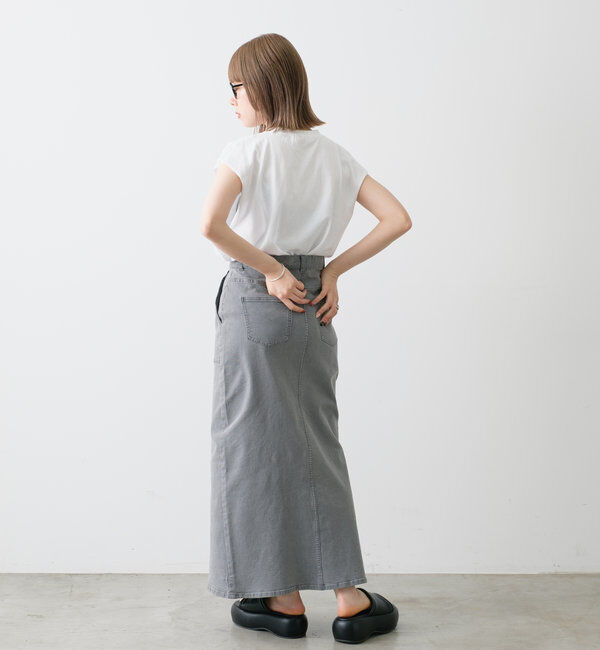  「【WHIMSIC/新色追加】ロゴプリントスリーブレスTシャツ」|キャミソール|