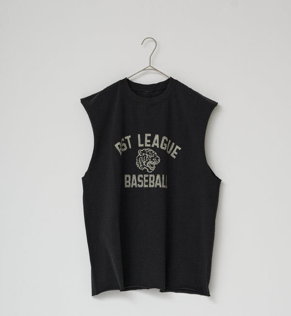  「【WHIMSIC/新色追加】ロゴプリントスリーブレスTシャツ」|キャミソール|