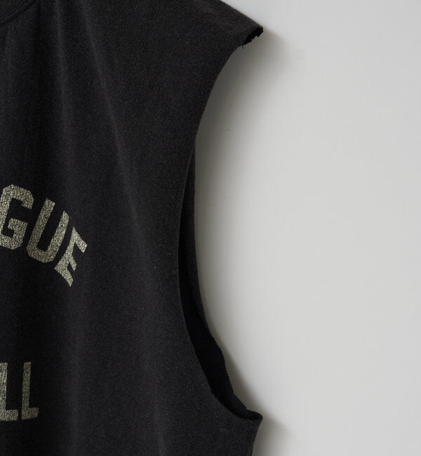  「【WHIMSIC/新色追加】ロゴプリントスリーブレスTシャツ」|キャミソール|