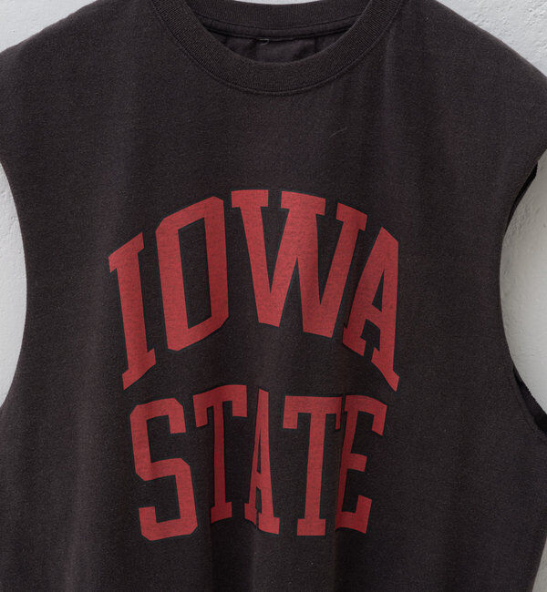  「【WHIMSIC/新色追加】ロゴプリントスリーブレスTシャツ」|キャミソール|