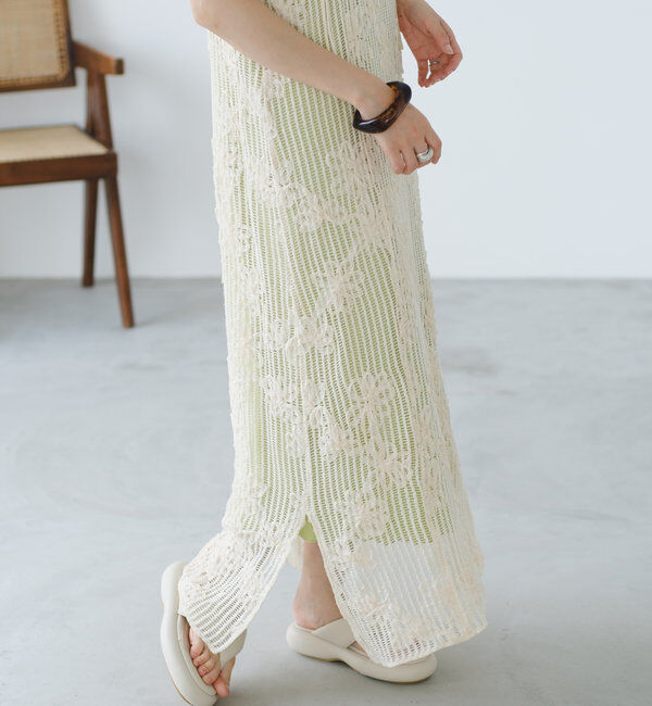  「【低身長サイズ追加】フラワーレースキャミワンピース&times;タンクワンピースSET」|その他|