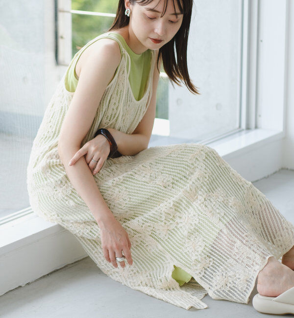  「【低身長サイズ追加】フラワーレースキャミワンピース&times;タンクワンピースSET」|その他|