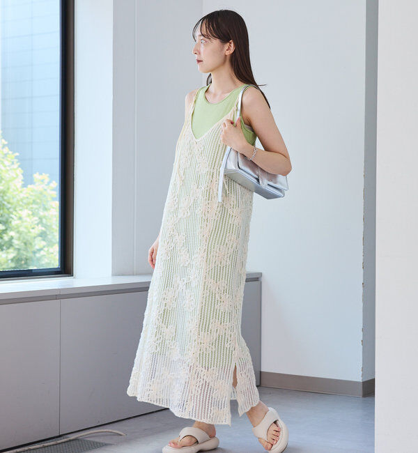  「【低身長サイズ追加】フラワーレースキャミワンピース&times;タンクワンピースSET」|その他|