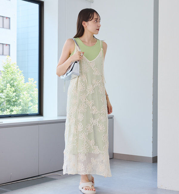  「【低身長サイズ追加】フラワーレースキャミワンピース&times;タンクワンピースSET」|その他|