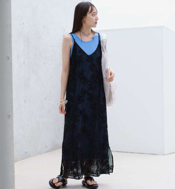  「【低身長サイズ追加】フラワーレースキャミワンピース&times;タンクワンピースSET」|その他|