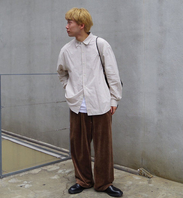  「【WHIMSIC/2サイズ/SETUP対応】ベロアルーズフィットイージーパンツ」|チノ|