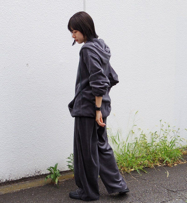  「【WHIMSIC/2サイズ/SETUP対応】ベロアルーズフィットイージーパンツ」|チノ|