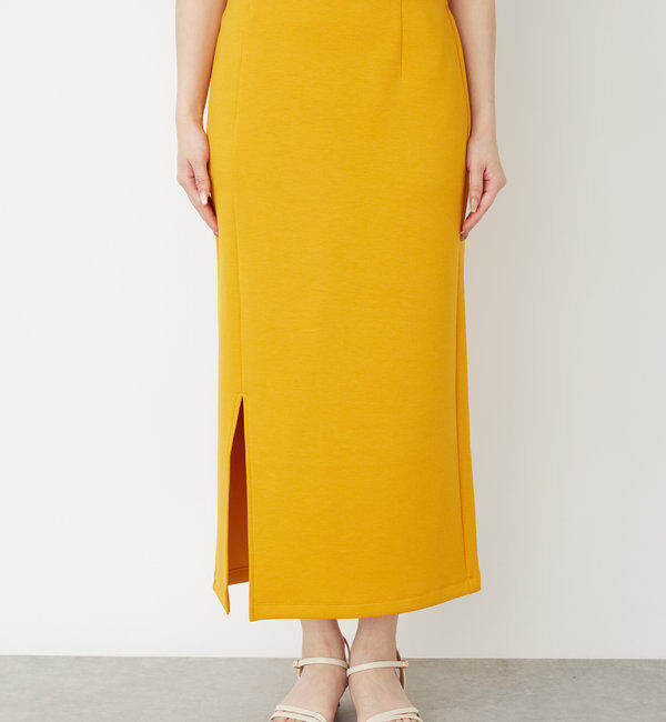  「《累計販売１万枚突破！・全骨格着やせ》スリットダンボールナロースカート」|スカート|