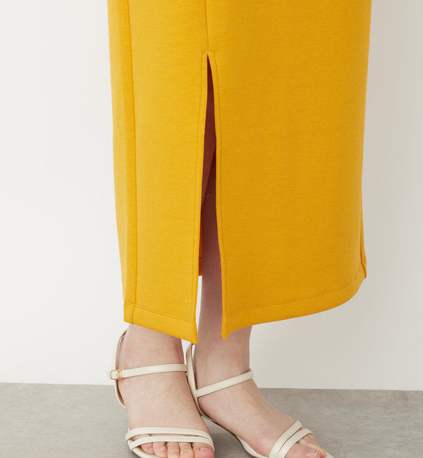  「《累計販売１万枚突破！・全骨格着やせ》スリットダンボールナロースカート」|スカート|