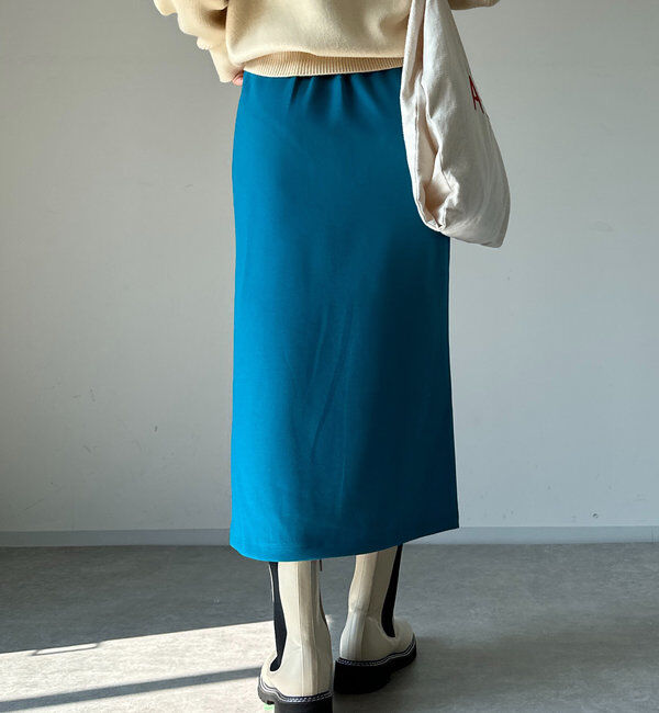  「《累計販売１万枚突破！・全骨格着やせ》スリットダンボールナロースカート」|スカート|