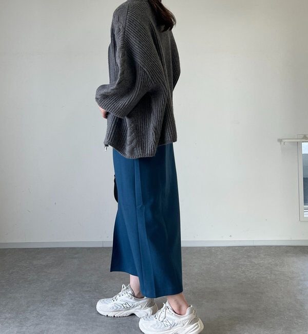  「《累計販売１万枚突破！・全骨格着やせ》スリットダンボールナロースカート」|スカート|