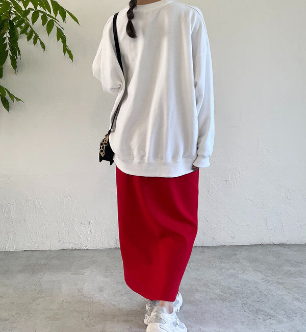  「《累計販売１万枚突破！・全骨格着やせ》スリットダンボールナロースカート」|スカート|