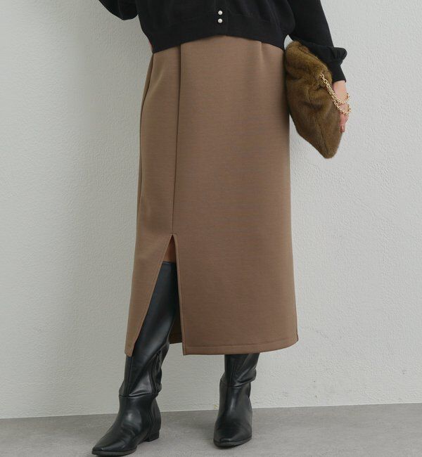  「《累計販売１万枚突破！・全骨格着やせ》スリットダンボールナロースカート」|スカート|