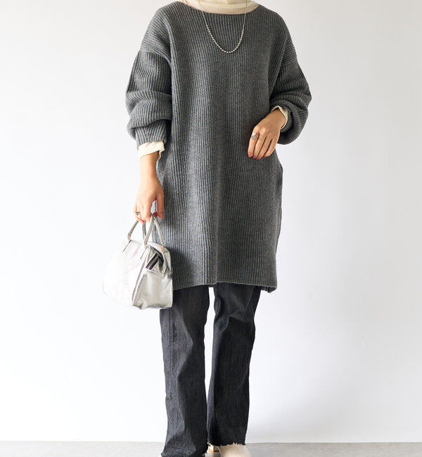  「《履くだけスタイリッシュ・ウエストゴム》ストレートフレアデニム」|その他|