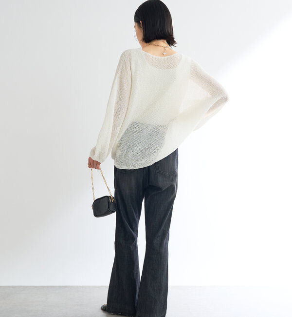  「《履くだけスタイリッシュ・ウエストゴム》ストレートフレアデニム」|その他|