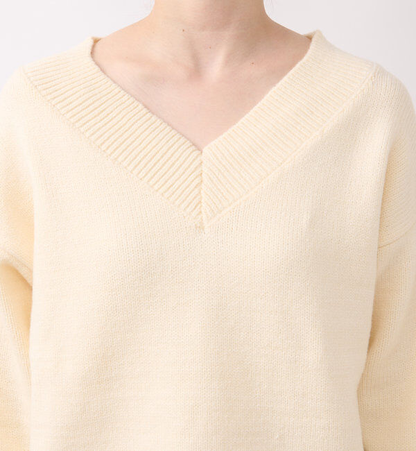  「《デコルテのキレイ見せ》ワイドリブルーズニット」|ニット・セーター|