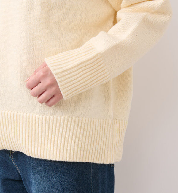  「《デコルテのキレイ見せ》ワイドリブルーズニット」|ニット・セーター|