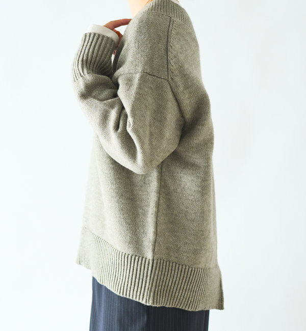  「《デコルテのキレイ見せ》ワイドリブルーズニット」|ニット・セーター|