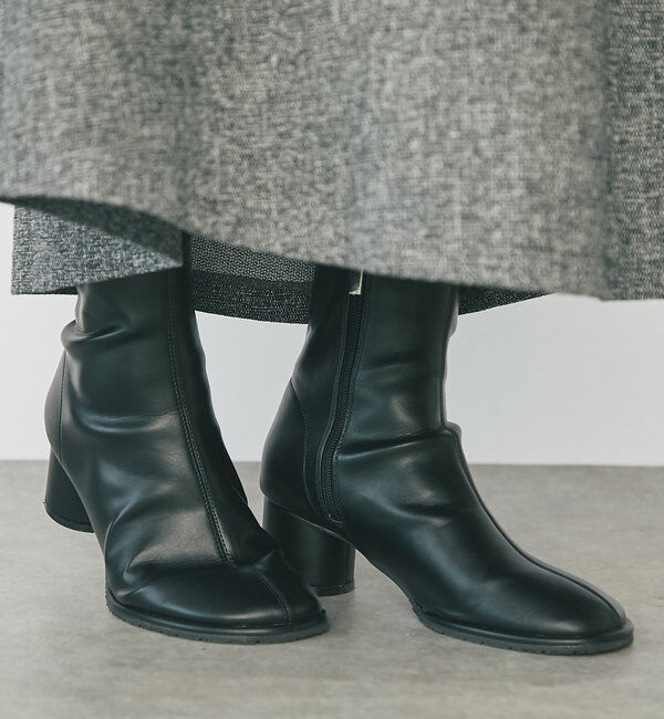  「【EVOL(イーボル)】オブリークトゥショートブーツ」|その他|