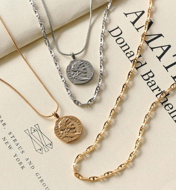  「【GOLDY(ゴールディ)】2連コインネックレス」|ブローチ・コサージュ|