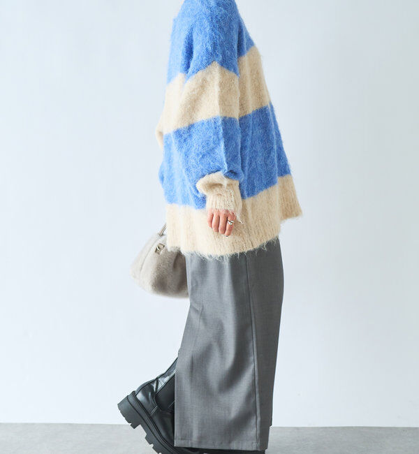  「アルパカタッチボーダーニット」|ニット・セーター|