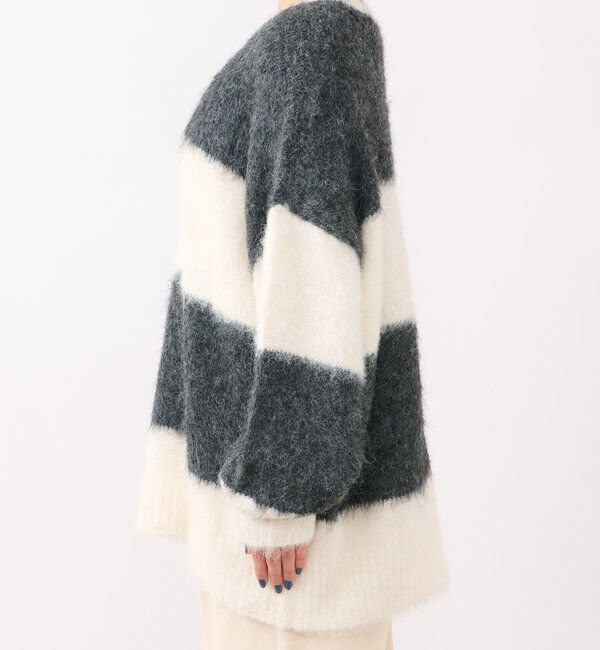  「アルパカタッチボーダーニット」|ニット・セーター|