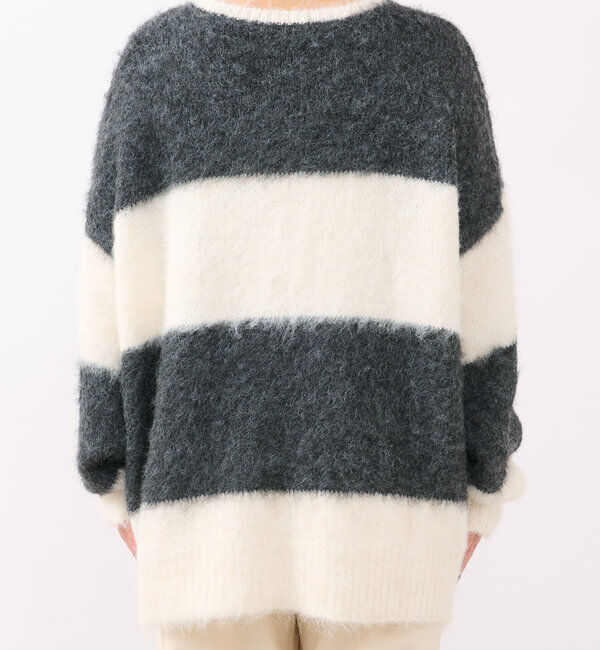  「アルパカタッチボーダーニット」|ニット・セーター|