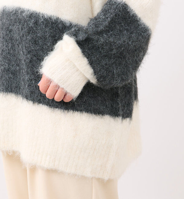  「アルパカタッチボーダーニット」|ニット・セーター|